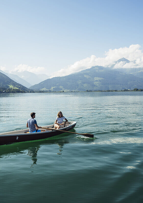 Ruderbootfahren am Zeller See