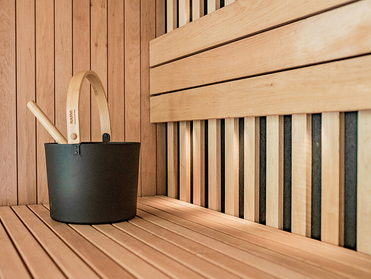 Sauna mit Kübel